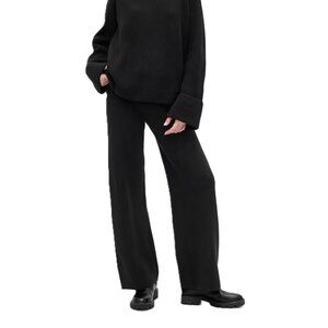 NWT Gap CashSoft Shaker-Stitch Ribbed Sweater Knit Pants XLT Wide Straight Leg